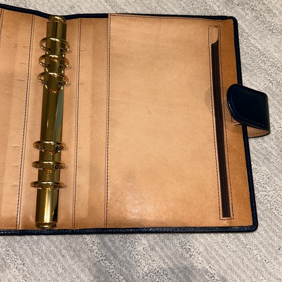 VDS Van Der Spek Custom Leather Ring Bound Planner Cover Organizer Agenda A5 - Picture 4 of 6